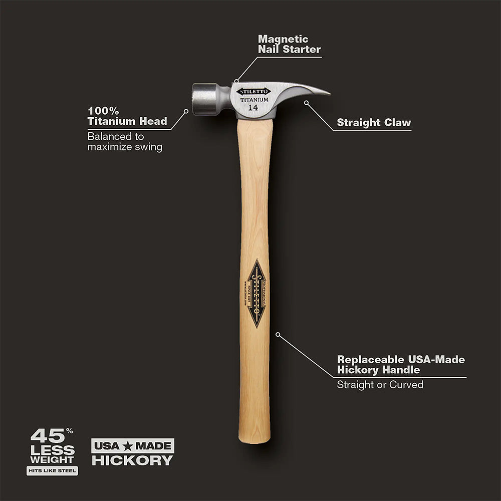 Stiletto 14oz Milled/Straight Hickory