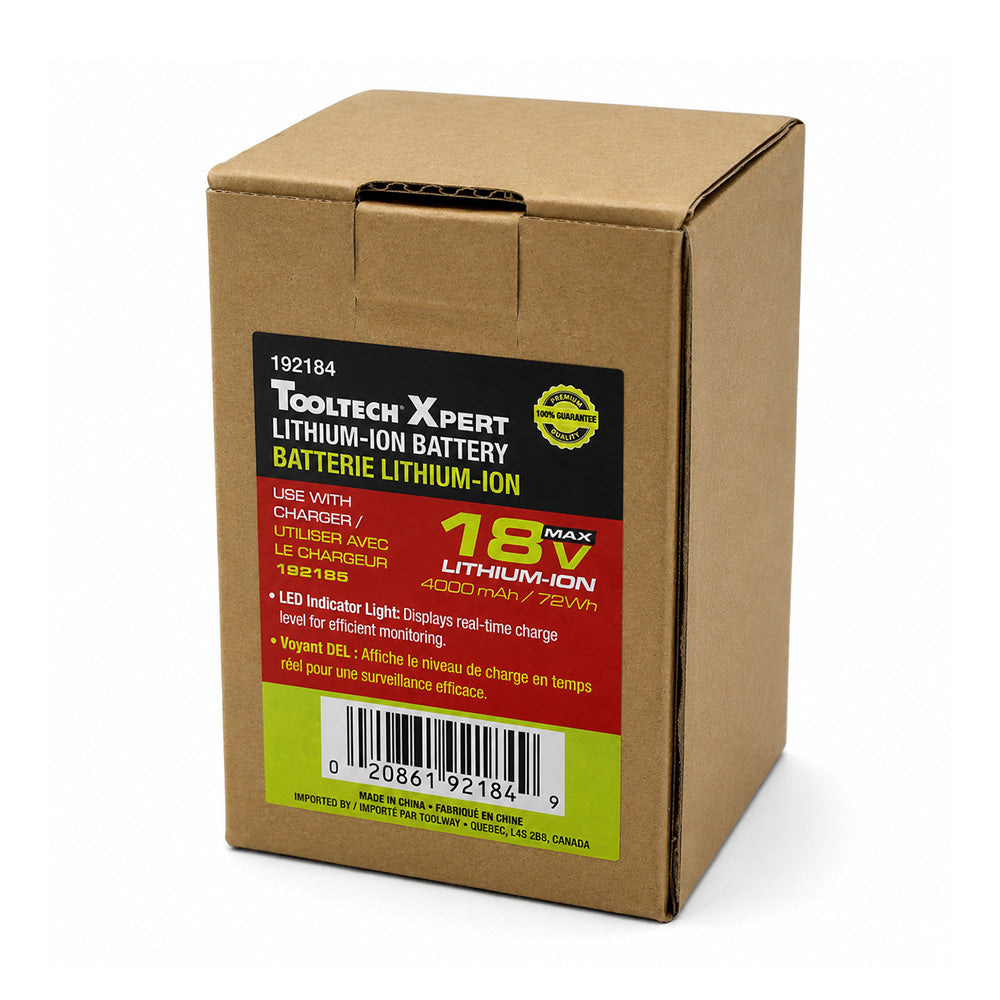 ToolTech Xpert 18V 4.0Ah Lithium-Ion Battery