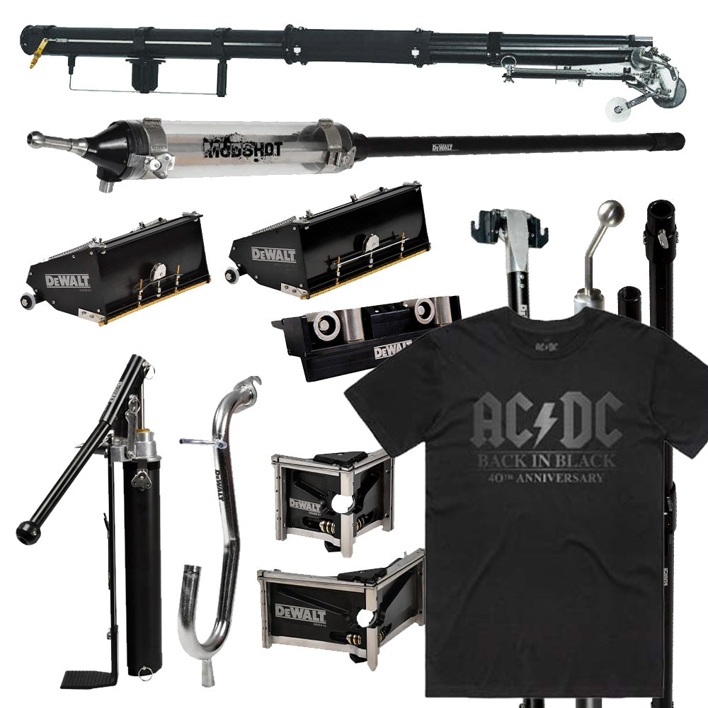 DeWALT "Back In Black" Taping Set With Bonus AC/DC T-Shirt!