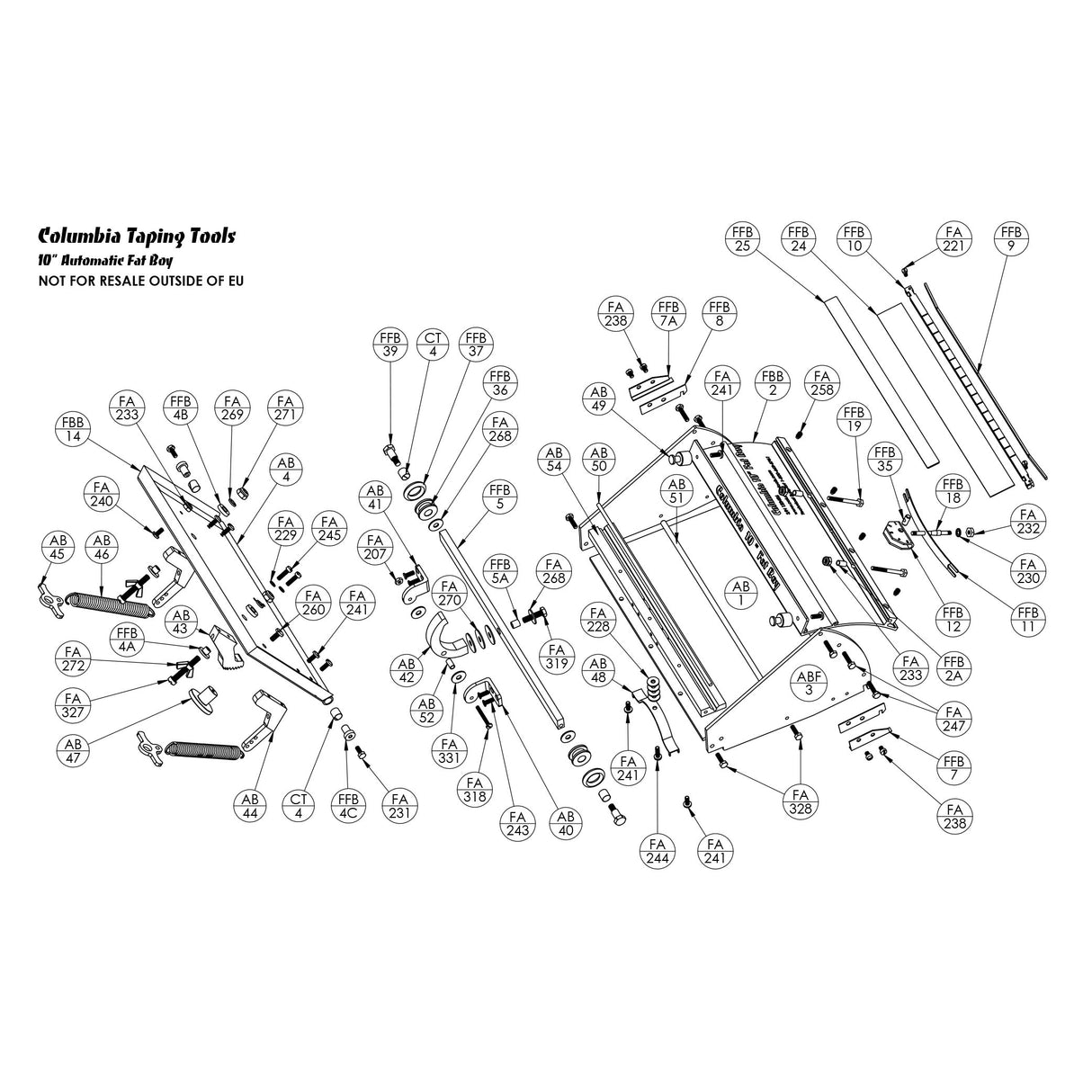 Columbia Flat Finisher Box Repair Parts