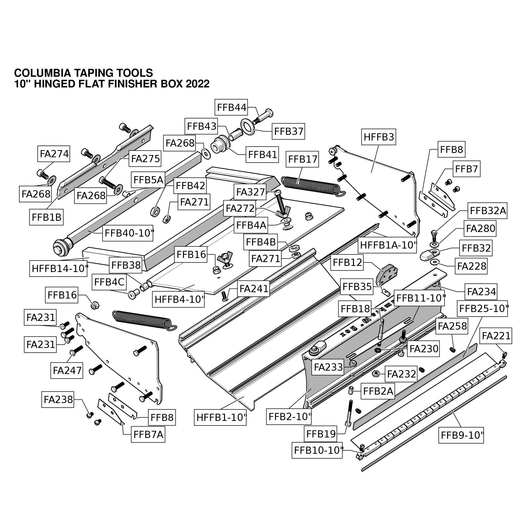 Columbia Flat Finisher Box Repair Parts – Bart's Taping Tools