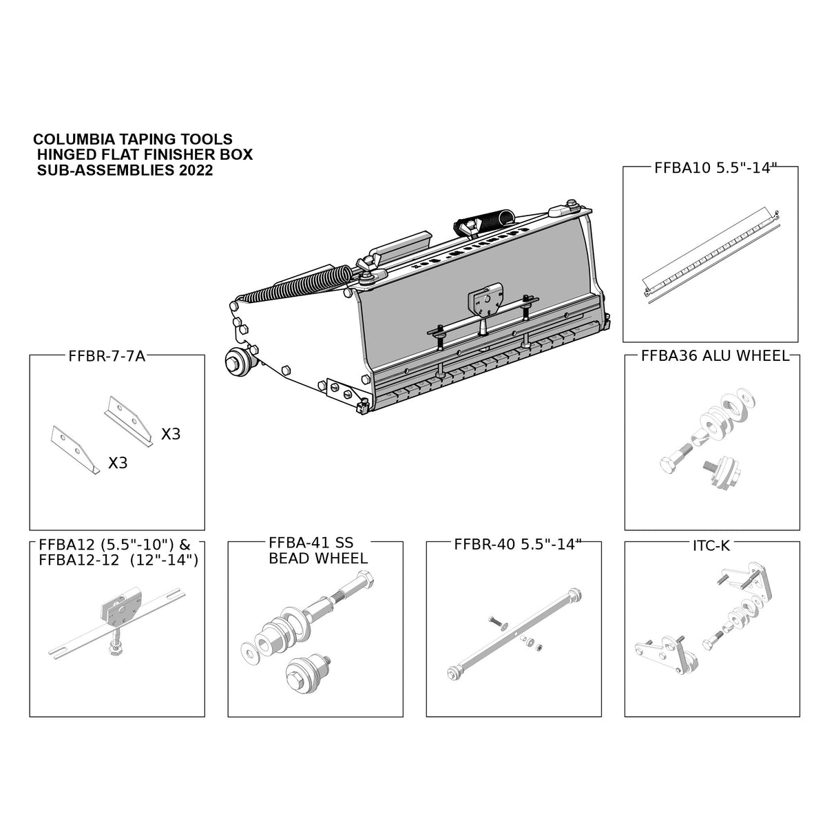 Columbia Flat Finisher Box Repair Parts