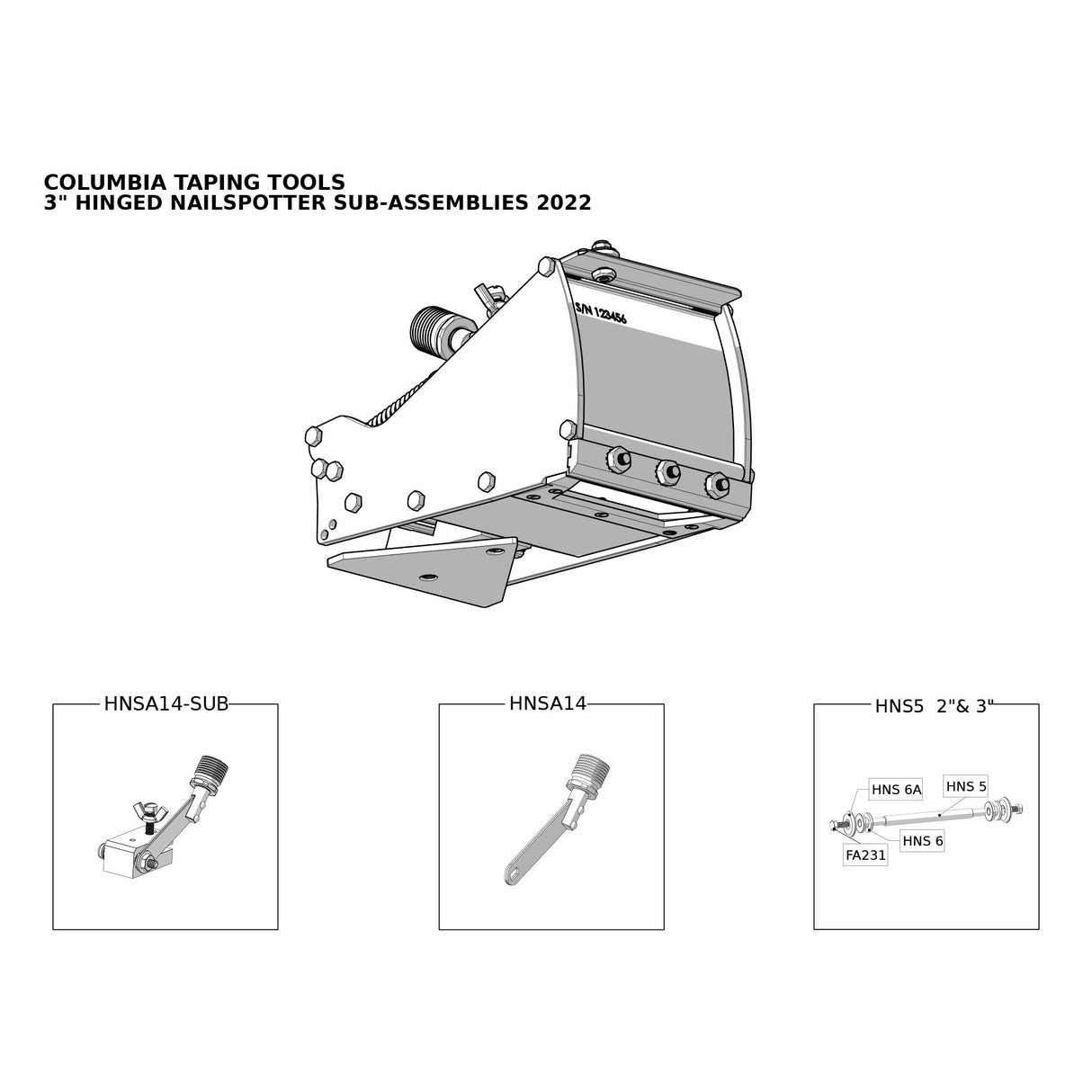 Columbia Nail Spotter Repair Parts