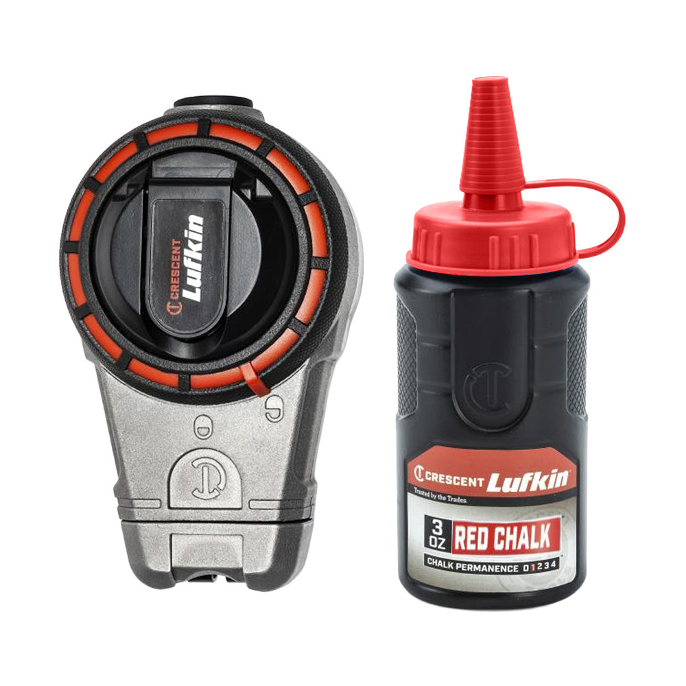 Lufkin 100' Professional Aluminum Chalk Reel with Chalk