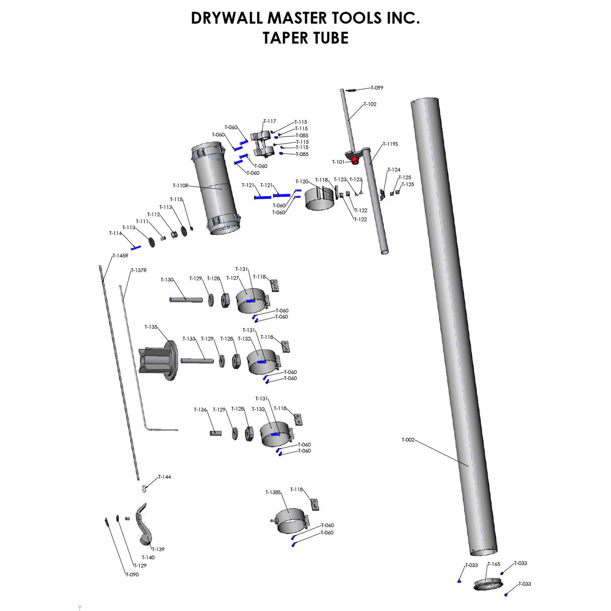 Drywall Master Taper Body Repair Parts