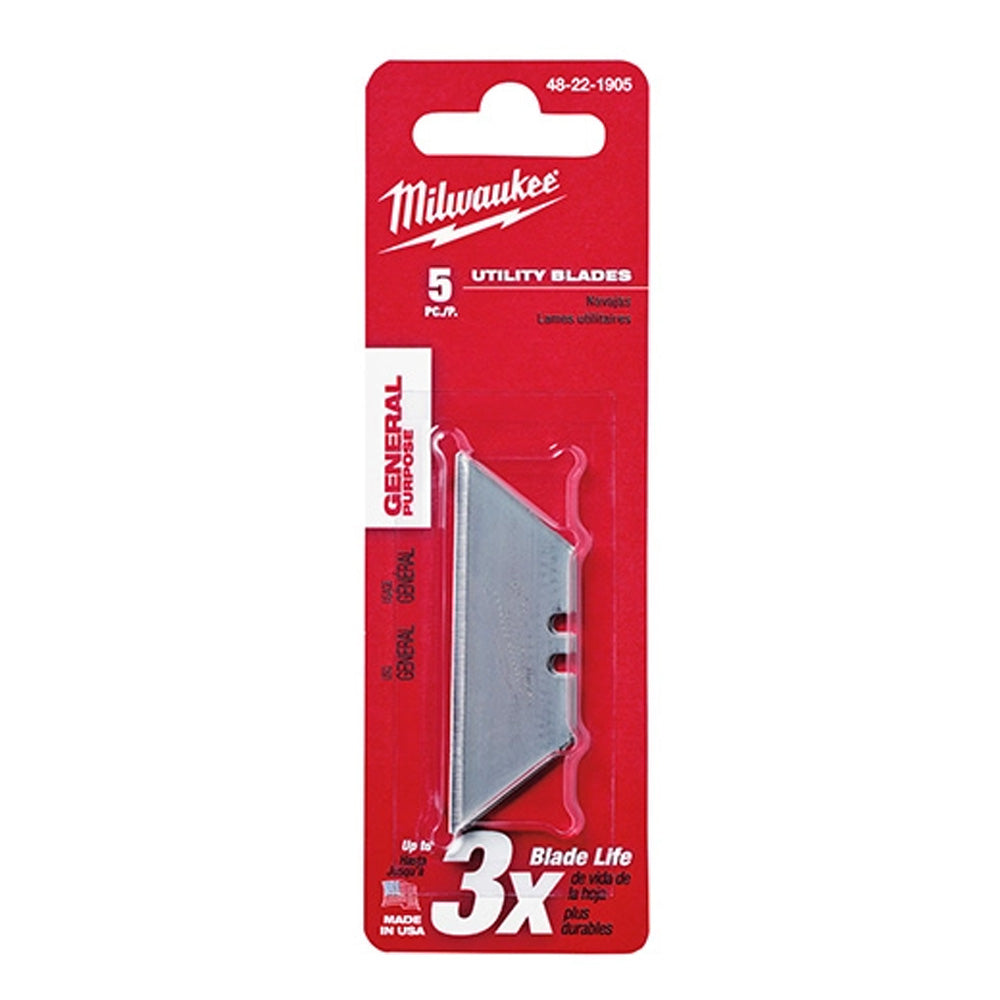 Milwaukee General Purpose Utility Blades - 5pk