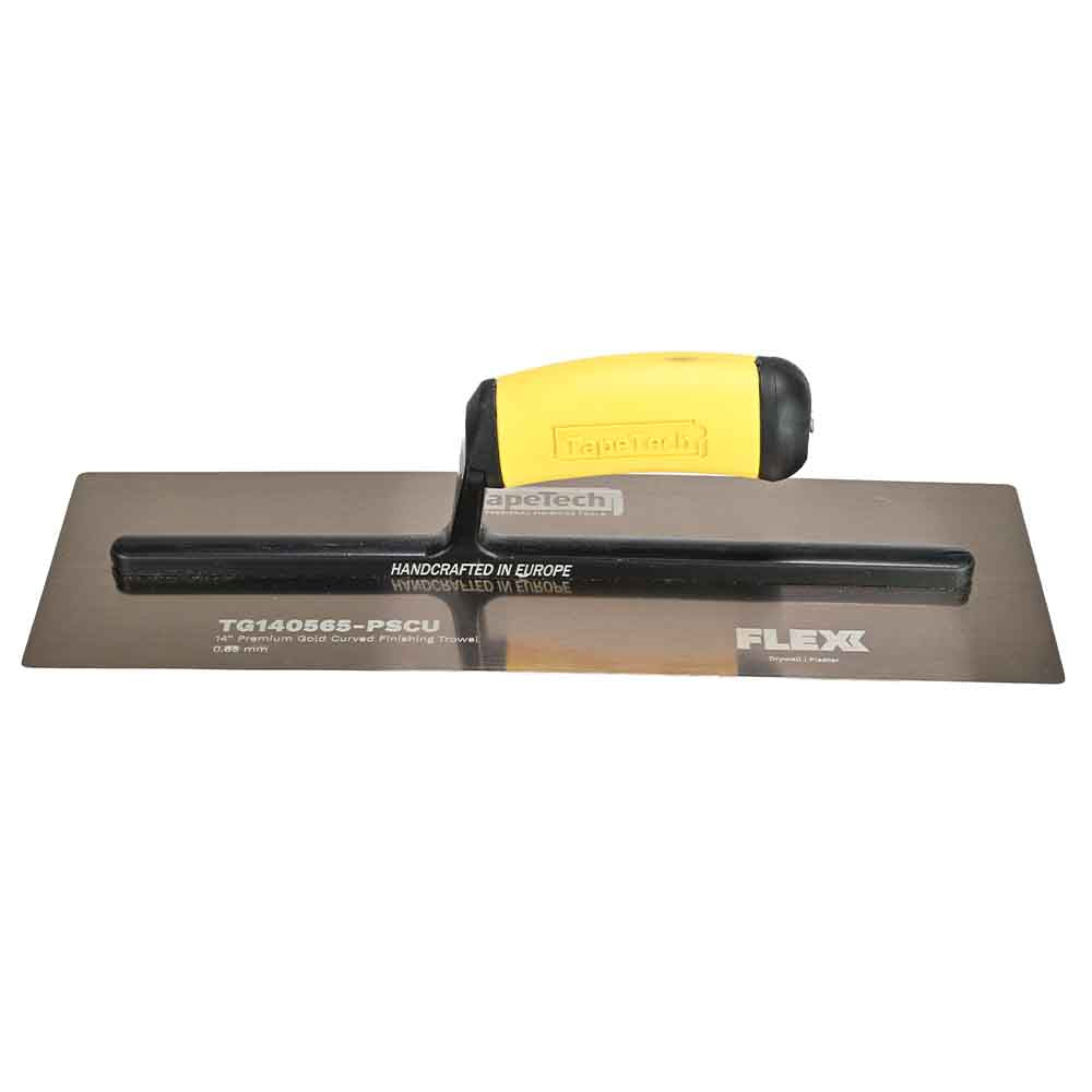 TapeTech Premium Curved Flex Gold Stainless Steel Trowels 0.65mm