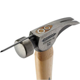 Stiletto Titanium Smooth Face Hammer, 18in Curved Hickory Handle