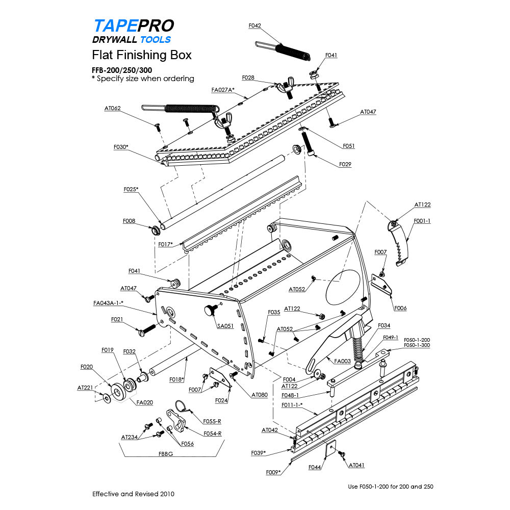 TapePro Flat Finishing Box Repair Parts