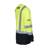 TapeTech HiVis Long-Sleeved Taped Safety Shirt with a Black Bottom