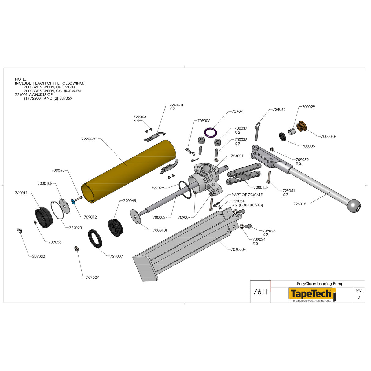 TapeTech Mud Pump Repair Parts