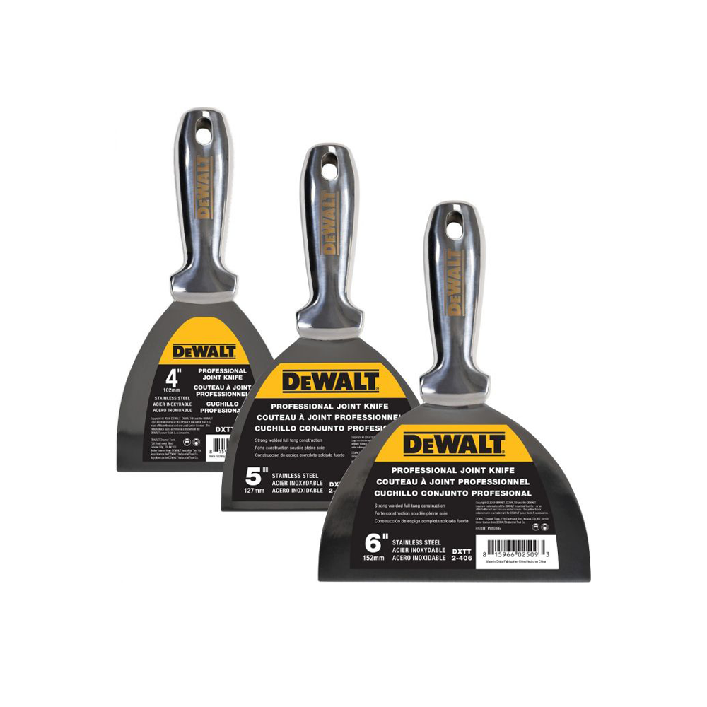 DeWALT Welded Stainless Steel Joint Knife Set