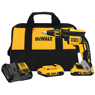 DeWALT DCF620D2 20V MAX* XR® Brushless Drywall Screwgun Kit