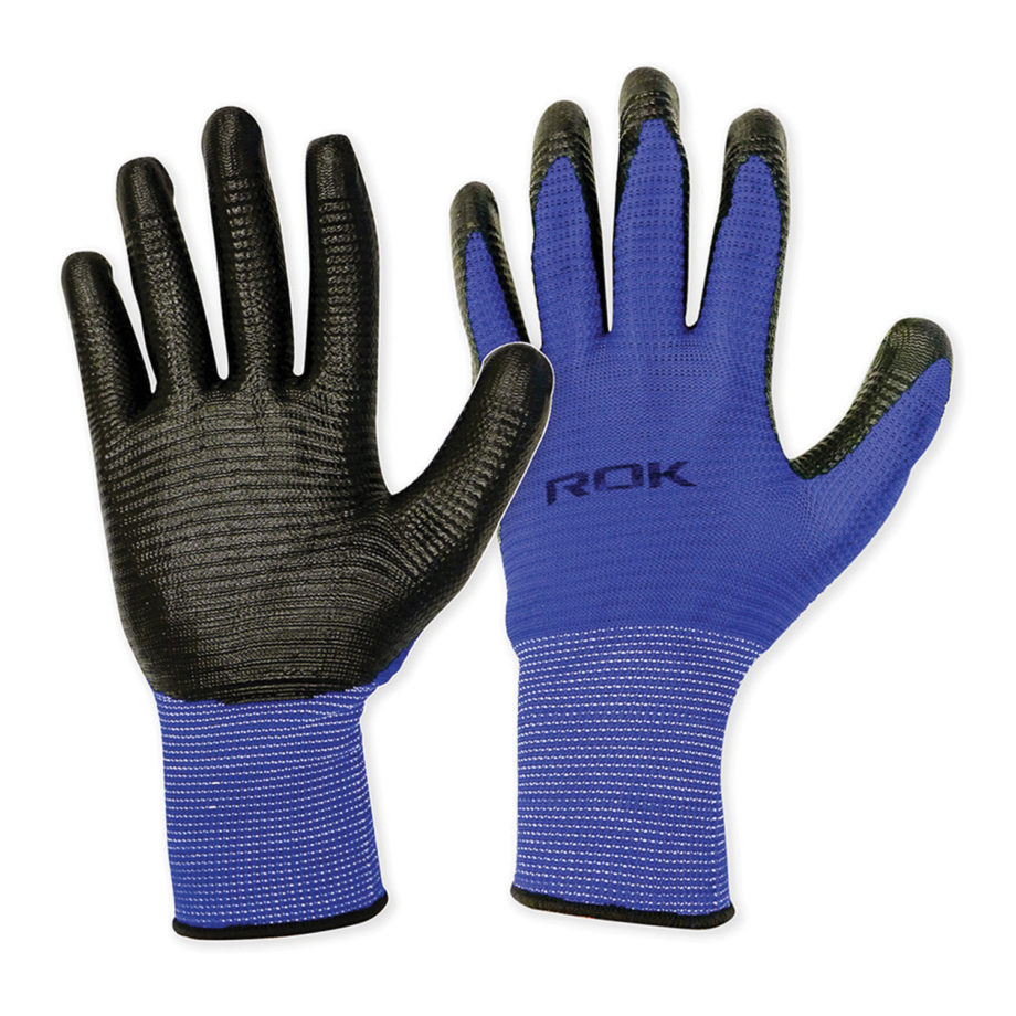 ROK Nitrile Coated Gloves L/XL 6pk