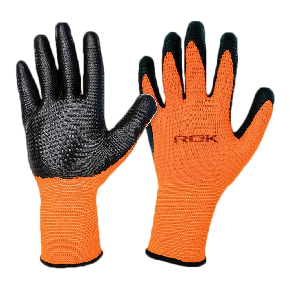 ROK Nitrile Coated Gloves L/XL 6pk