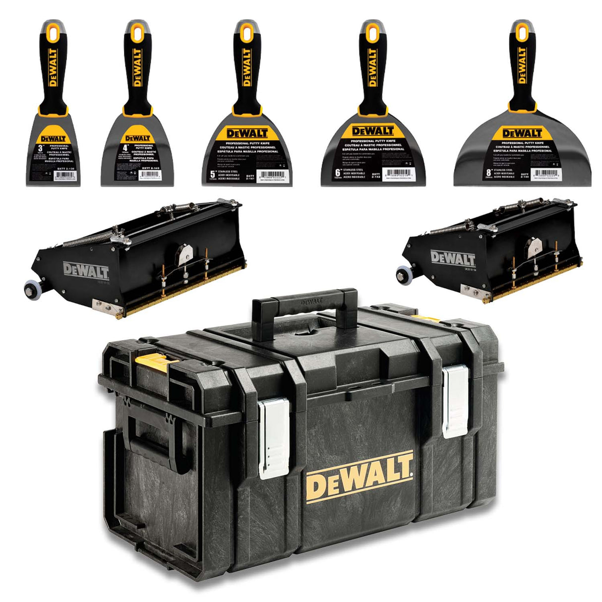 DeWALT Flat Box & Knife With Tough System Case